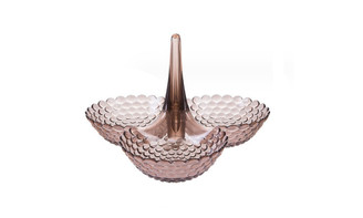 Multi story high legged fruit tea and transparent candy tray for household living room    GB TIKTOK