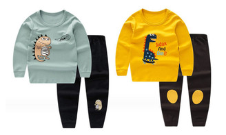2311 NEW Children's autumn clothes and autumn pants set, boys and girls' bottom underwear, home clothing  8294LA
