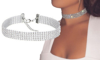 2311 NEW  Full Diamond Neck Necklace Super Sparkling Neck Element Necklace Collar Chain Jewelry 8301LA