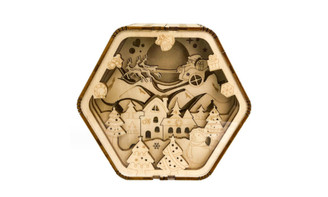 2311 NEW Christmas Wooden Carved Nightlight Decoration Decoration Decoration Christmas Gift 8306