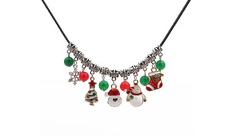 2311 NEW Christmas Santa Claus Collar Chain Necklace DIY Pendant Snowman Necklace 8319LA