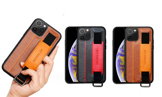 2311 NEW Leather Wristband Card Bag Apple 15 Phone Case Suitable for iPhone 15 Full Edge Card Insertion 8322LA