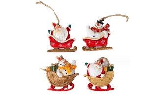 2311 NEW 4PC Christmas resin small pendant Christmas tree pendant Christmas decorations Christmas decorations 8328LA