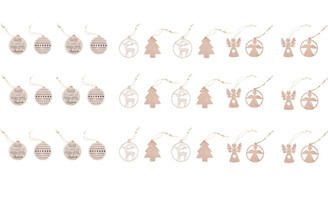 2311 NEW Christmas decorations wooden carved hollow small pendants 8337