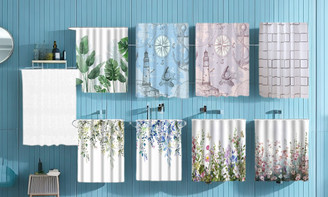 NEW Shower Curtain PEVA Plastic Bathroom Curtain Waterproof  7689 