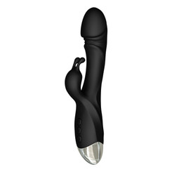Silicone rabbit double shock G-spot vibration orgasm massage stick female sex masturbation device