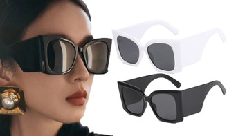 2404 Large frame sunglasses, women's UV resistant square personalized sunglasses 8439LA