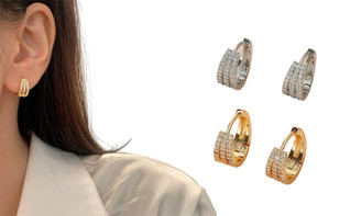 2405NEW-Diamond-encrusted triple ear buckle6956