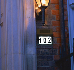 Solar Powered LED Customized House Number Plate