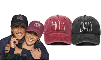 2405 NEW Father's Water saving Cotton Washing DAD MOM Embroidered Baseball Hat Vintage Worn Duck Tongue Hat Fashion Couple Hat Hip Hop Hat 8452LA