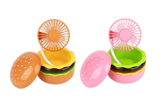 2405 NEW Hamburg small fan with beauty mirror USB charging creative portable mini handheld electric fan desktop fan 8472