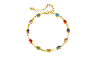 2406 NEW  Colored acrylic light luxury temperament bracelet and ankle chain 8480LA