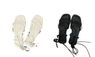 2406 NEW women large size round sandals flat sole foot ring strap casual square head beach shoes  8601