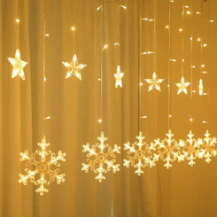 2406 NEW LED string of stars and snowflake decorative lights 8637