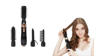 2407 NEW Multi functional four in one hot air comb styling curly hair stick 8680