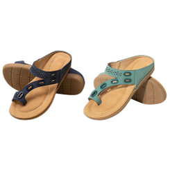 2408 New Women's flip flops with toe clip flat sandals 8925