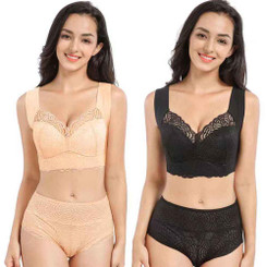 2408NEW-2PCS Lace Sports Sleep Tank Bra8723