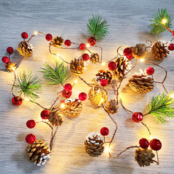 2410NEW-Christmas Pine Cone Light String 8775