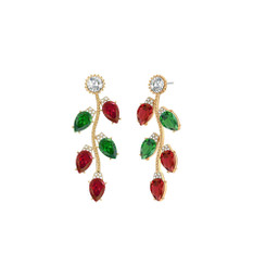 2410 New Fashionable and exquisite Christmas themed earrings with colorful lights 8951