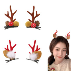 2411 New Christmas Festival Cute Elk Horn Hair Clip 8956
