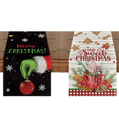 2411 New Christmas printed table mat, holiday decoration creative tablecloth 8986