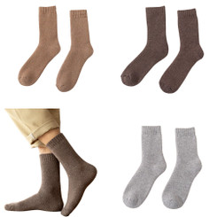 2411 New 3 pairs of winter plush thick warm socks 8994