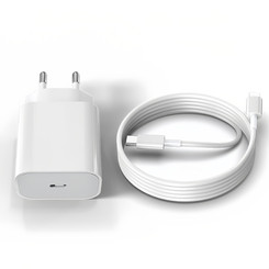 NEW  2504  European Standard 20W Charging Head 1.5M Fast Charging Cable Set   9098