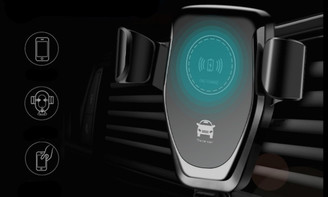 2IN1  QI Wireless Fast Charger with Car Holder Mount 