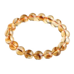 Golden Aura – Natural Citrine Crystal Bead Bracelet