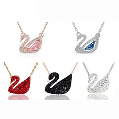Crystal Grace – Premium Aurelis Crystal Elements Swan Necklace Collection 3284