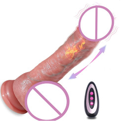 NEW  2508  Adult Fun Simulation Electric Penis Soft Flesh Telescopic Vibrator  9450