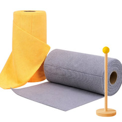 NEW 2508 Kitchen dry and wet dual-purpose easy-to-clean microfiber tear-off cloth with a base 9382
