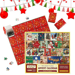 NEW 2509 Christmas Countdown Puzzles 1000pcs Christmas Countdown Puzzle Box 9391
