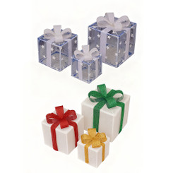 NEW  2509  Christmas Gift Box Folding Three Piece Decorative Props 9457