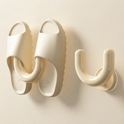 NEW 2509 Suction cup fixed, no need for drilling, quick draining, bathroom wall-mounted slippers rack 9809