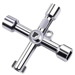 NEW 2510 Universal four corner multifunctional wrench for water valves 9576