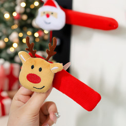 NEW 2510 4PCS of Fabric Christmas Decorative Cartoon Door Handle Protective Covers 9819