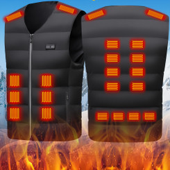NEW 2510 22-Zone Smart Heating Vest, USB-Powered Thermal Waistcoat for Men & Women, Outdoor Electric Warm Jacket for Cycling Fishing  9932
