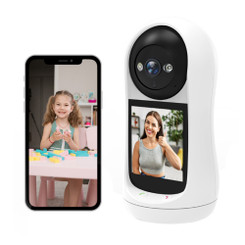 NEW 2511 Video Call WiFi Camera with Screen | 360° Pan-Tilt | 2-Way Audio & Bluetooth Call Button | Wireless Security Camera 9947
