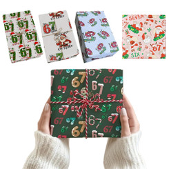 NEW 2511 Funny 67 Edition Wrapping Paper Meme Gift Wrap for Christmas 9886
