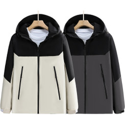 NEW 2511 Graphene Anti-Static Colour-Block Hooded Windbreaker 9887
