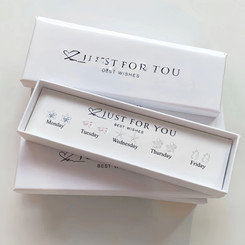 NEW 2601 5 pair One Week Luxury Earring Jewelry Gift Box Set J023