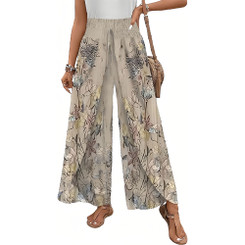 NEW 2602  BrandName Women's  Casual Loose Boho Style Beach Wear Lightweight Casual Pants   9986