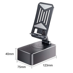 NEW 2602 Foldable Phone & Tablet Stand with Bluetooth Speaker – Compact Desktop Design J049