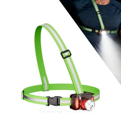 NEW 2604 JZSTOM 500LM LED Running Chest Light USB-C Rechargeable Reflective Vest for Night Running Cycling Hiking B119