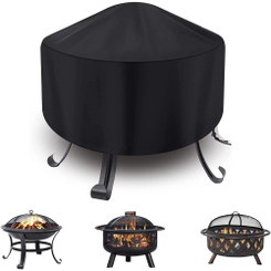 NEW 2605 Latto Home Round BBQ Fire Pit Cover Waterproof Heavy Duty Oxford Fabric Outdoor Grill Protector B168
