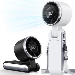 NEW 2606 4000mAh Portable Turbo Handheld Fan USB Rechargeable Mini Neck Fan Foldable High-Speed Cooling Fan B178