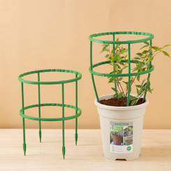 NEW 2606 Latto Home Heavy Duty Semi-Circle Plant Support Cage – Plastic Garden Plant Stake Ring for Flowers & Vegetables B5147
