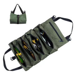 NEW 2606 Latto Home Heavy Duty Roll-Up Tool Storage Bag – Oxford Cloth Multi-Pocket Electrician Tool Organizer B188