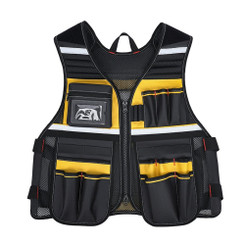 NEW 2606 Latto Home Professional Safety Tool Vest – Multi-Pocket Reflective Work Vest for Electricians, Mechanics & Builders B190